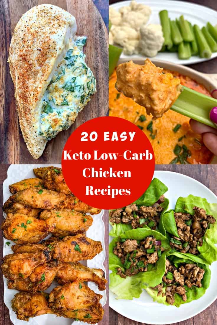 keto low carb chicken recipes photo collage