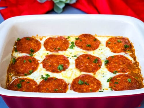 Easy Keto Low Carb Pizza Casserole Video 