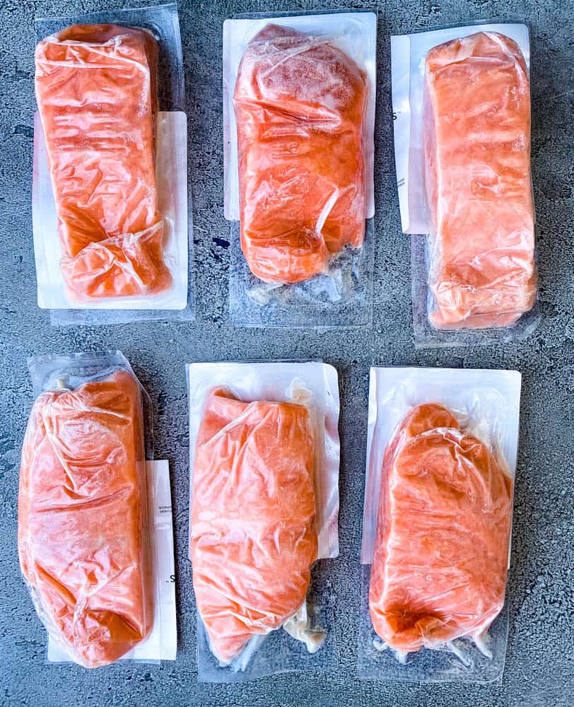 wild caught salmon in packaging for Rastelli meat delivery