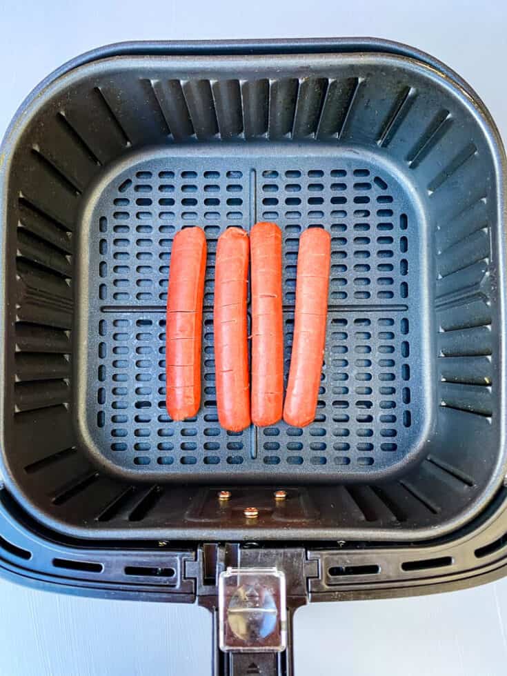 Quick and Easy Air Fryer Hot Dogs(Fresh or Frozen)