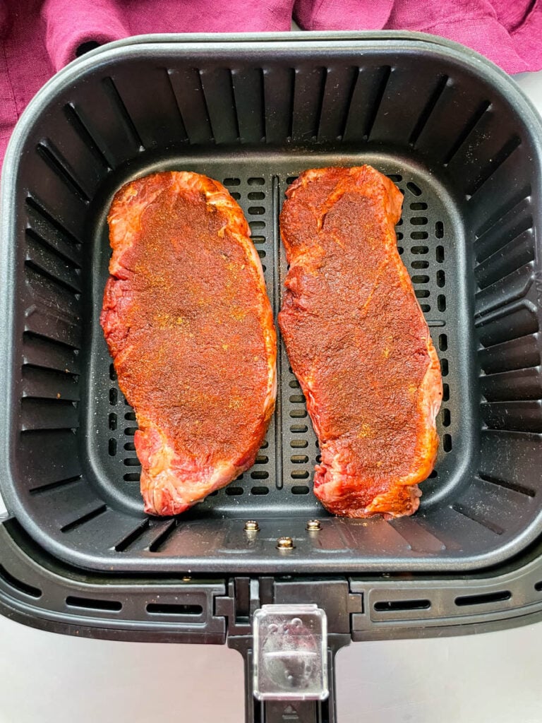 raw steaks in air fryer