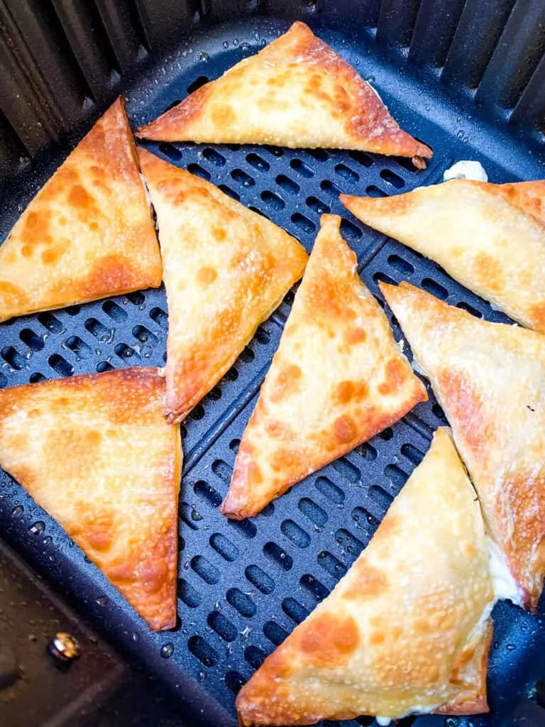 fried wontons in an air fryer