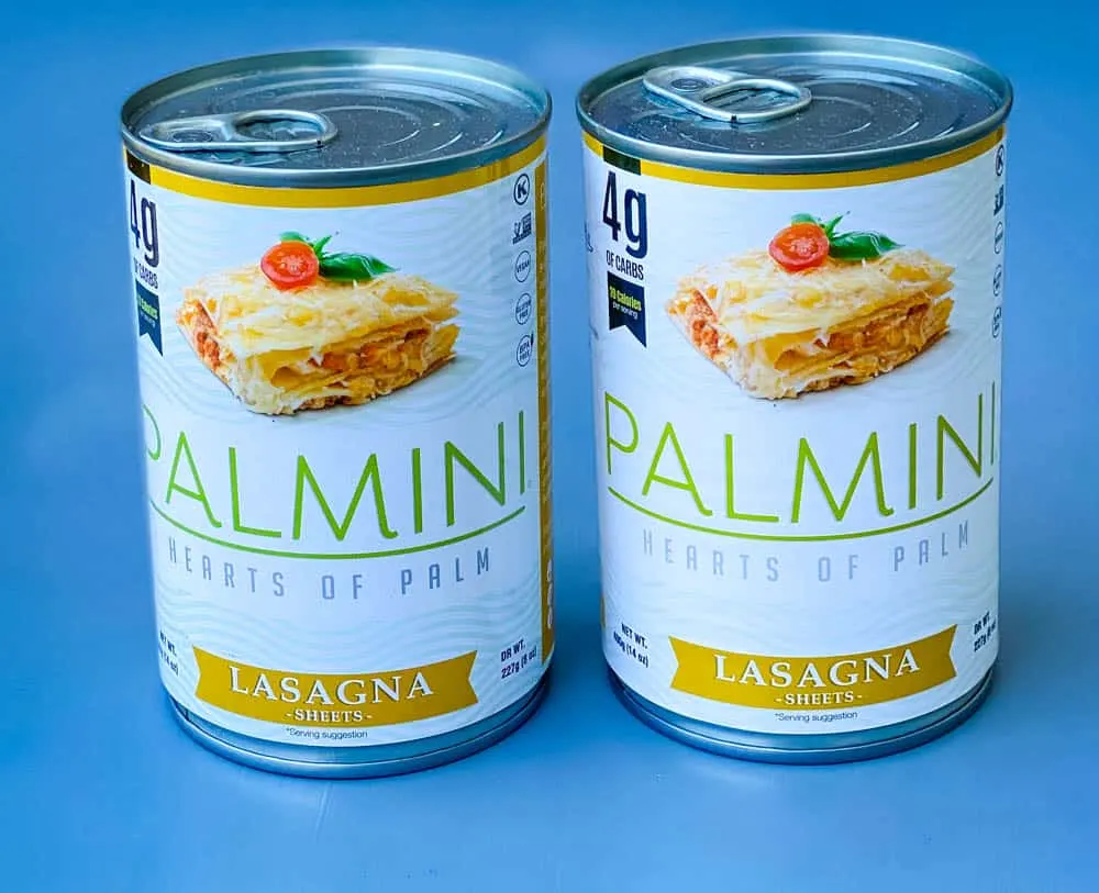Palmini hearts of palm lasagna sheets in a can