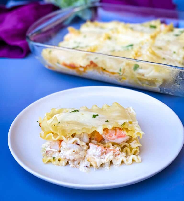 Creamy White Seafood Lasagna + {VIDEO}