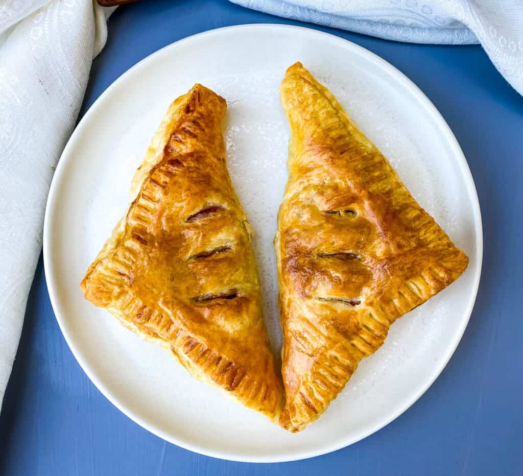 air fryer turnovers on a plate