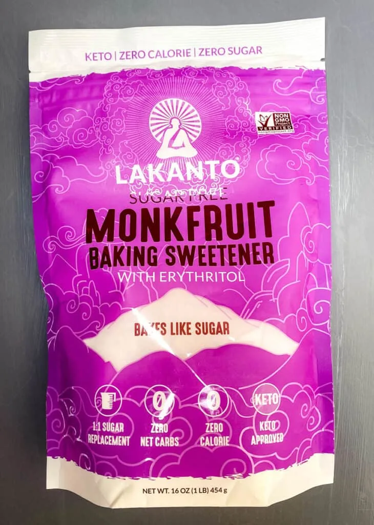monkfruit sweetener in a bag