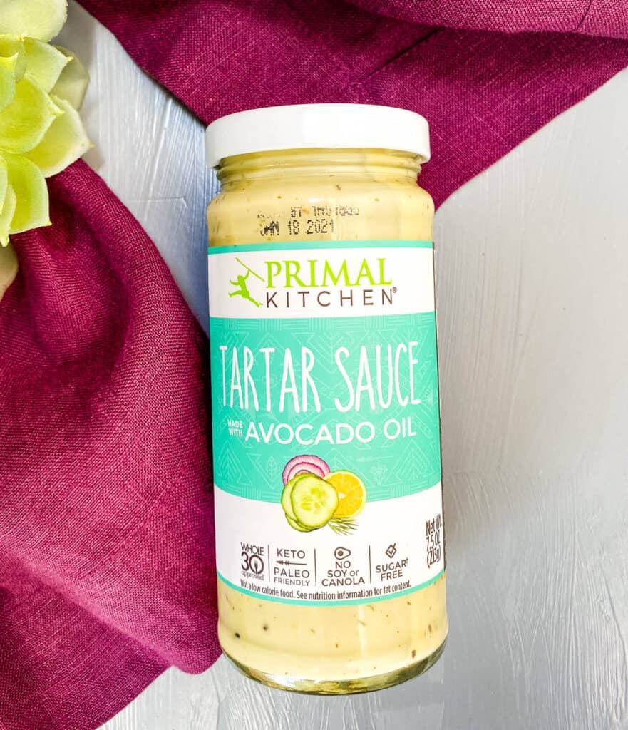 Primal kitchen tartar sauce in the container