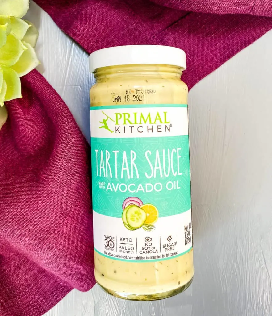 Primal kitchen tartar sauce in the container