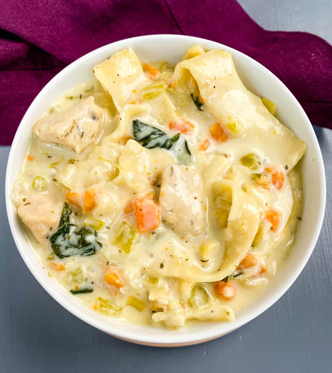 Creamy Chicken Lasagna Soup + {VIDEO}