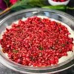 jalapeno cranberry dip in a glass bowl