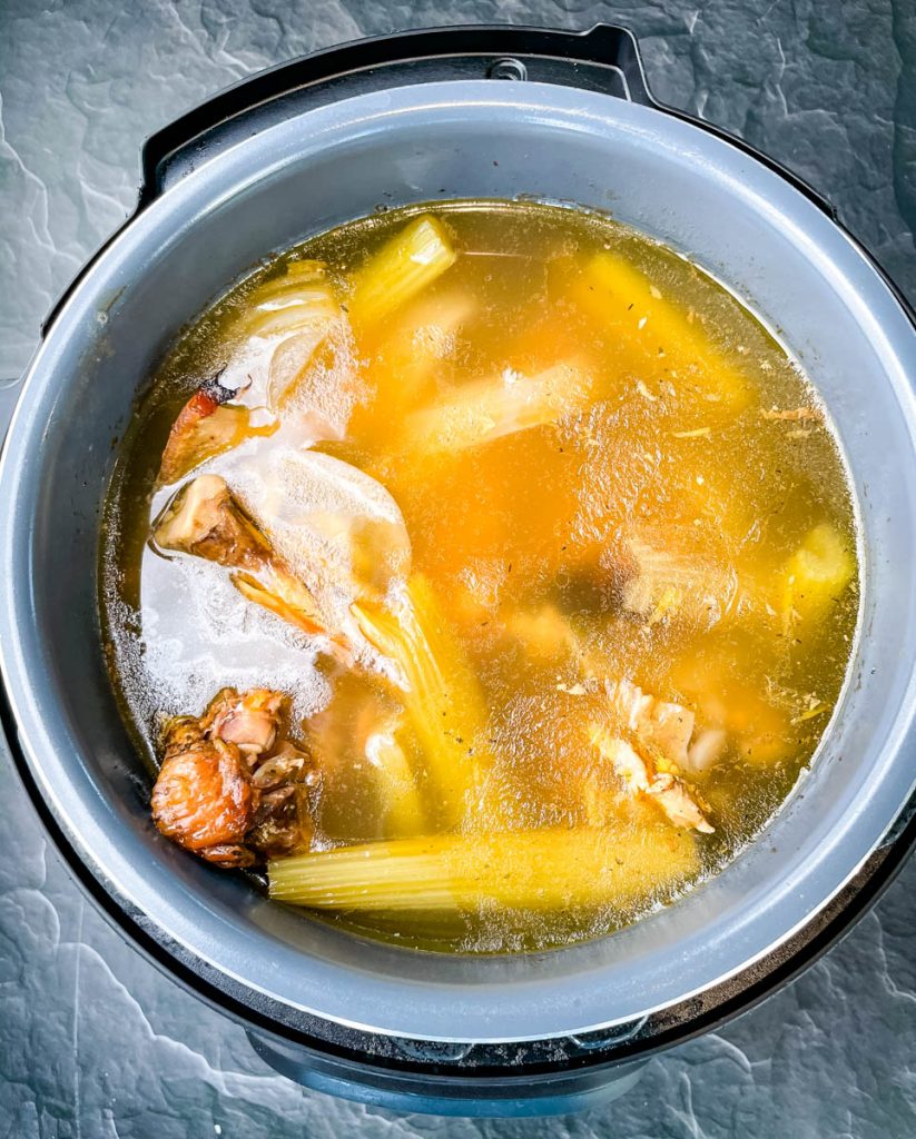 turkey bone broth in an Instant Pot