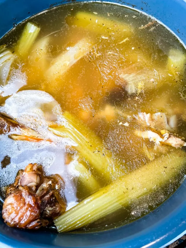 turkey bone broth in an Instant Pot