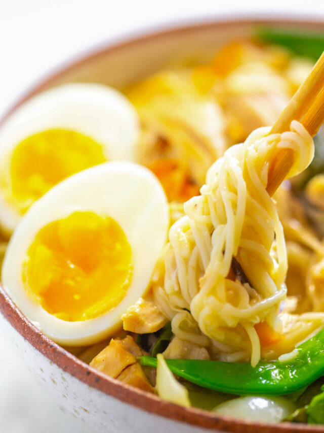 Instant Pot Chicken Ramen Soup - winter dinner