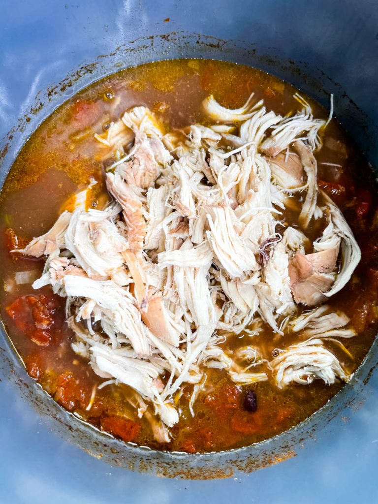 buffalo chicken chili in an Instant Pot