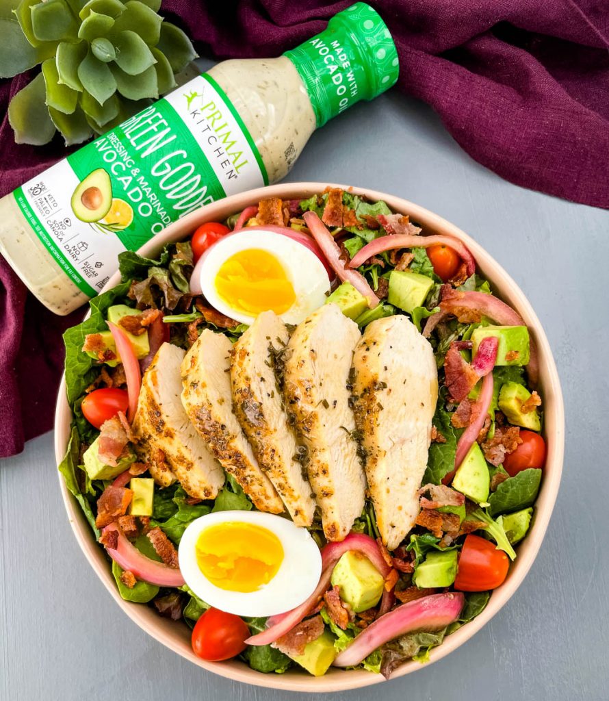 green goddess cobb salad in a bowl