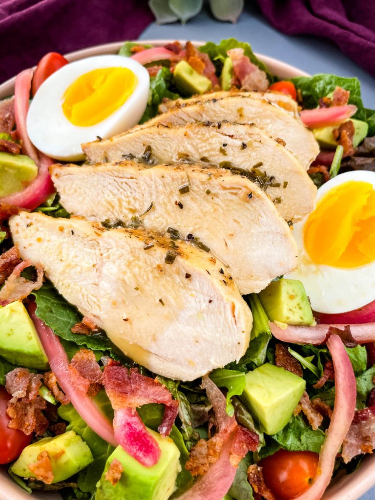 green goddess cobb salad in a bowl