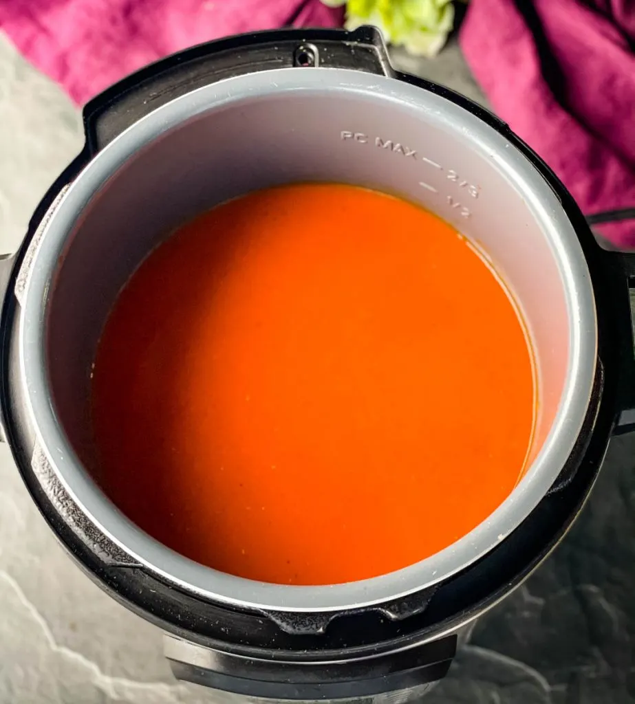 tomato soup in an Instant Pot