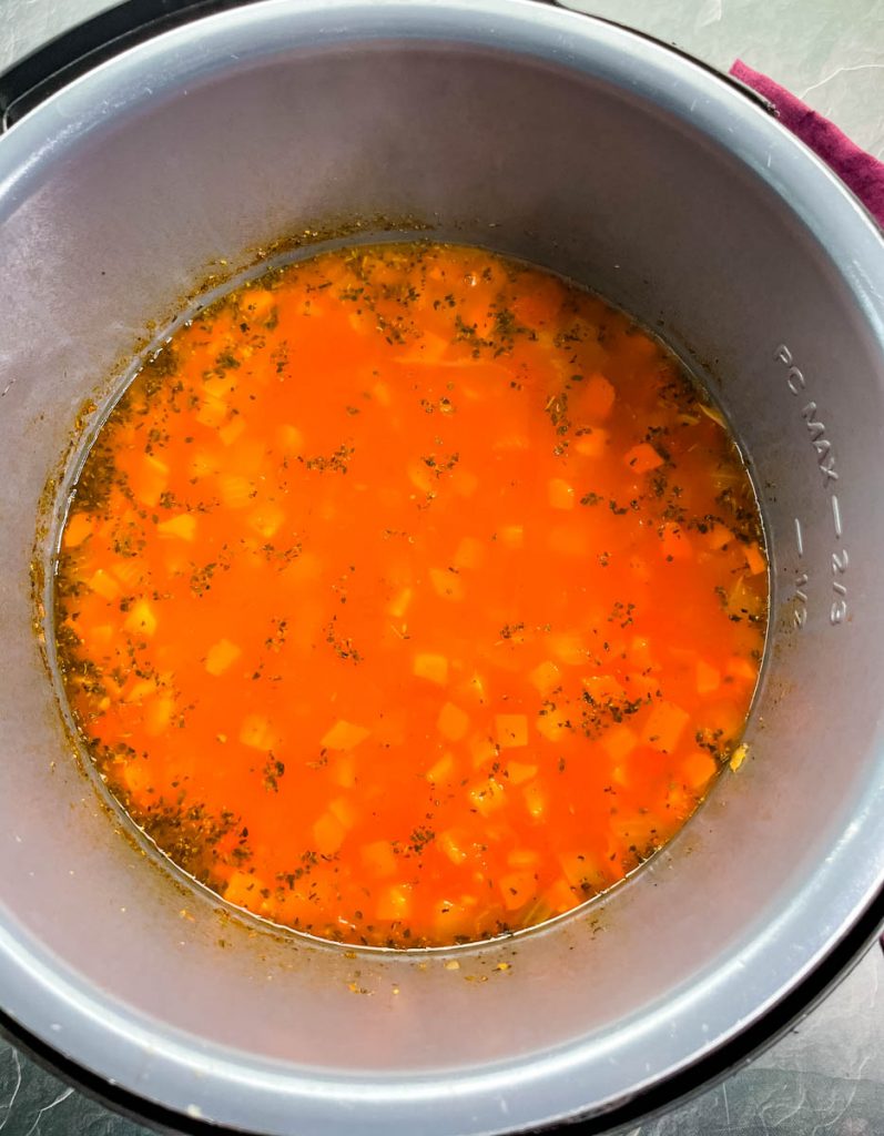 tomato soup in an Instant Pot