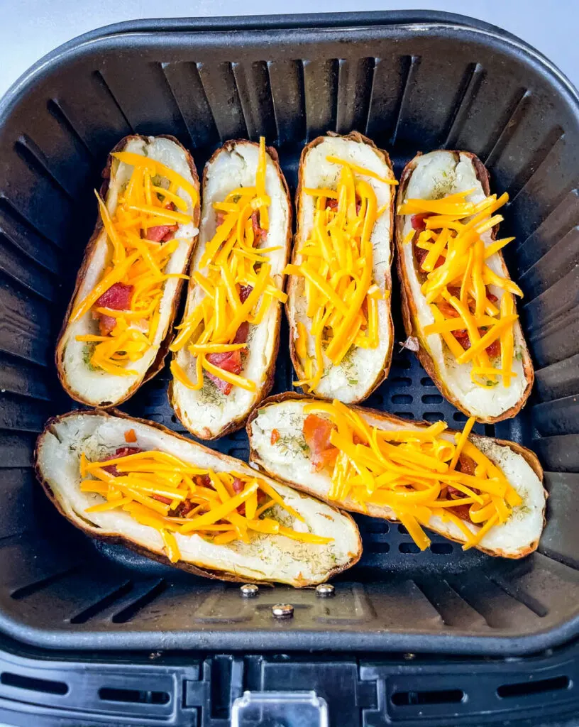 potato skins in an air fryer