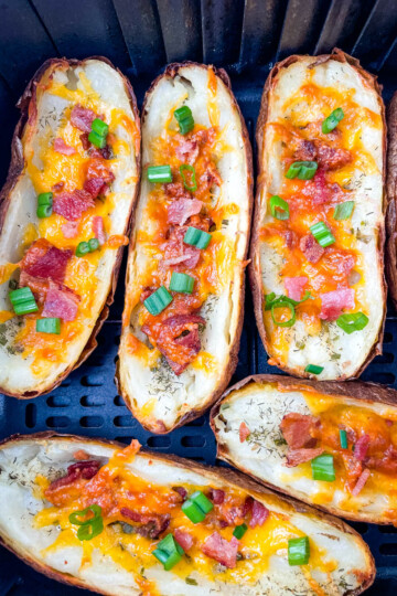 potato skins in an air fryer