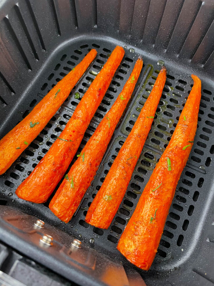 Roasted Air Fryer Carrots (Sweet or Savory) + {VIDEO}
