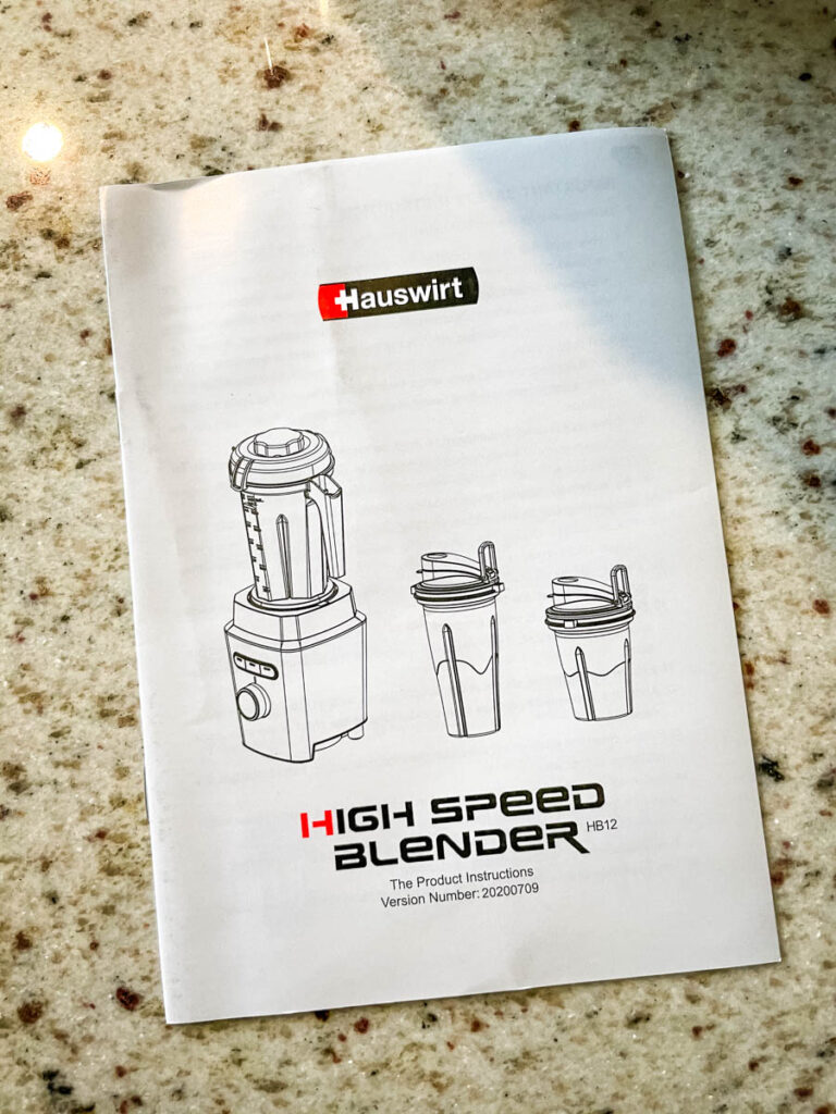 Hauswirt blender user manual