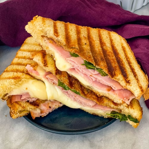 Leftover Ham and Cheese Panini
