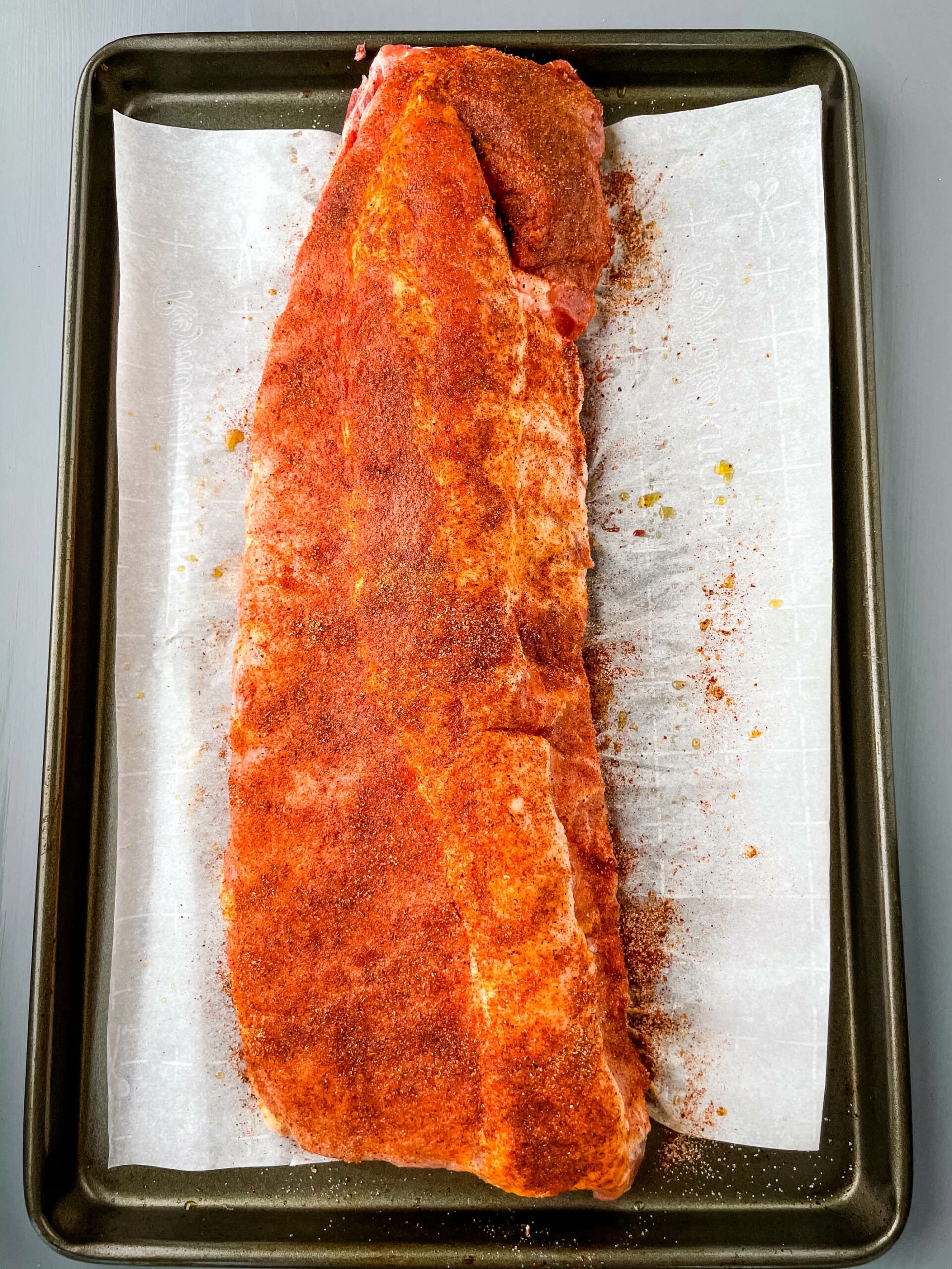 raw seasoned baby baby ribs