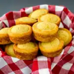 cornbread muffins in a bread basket