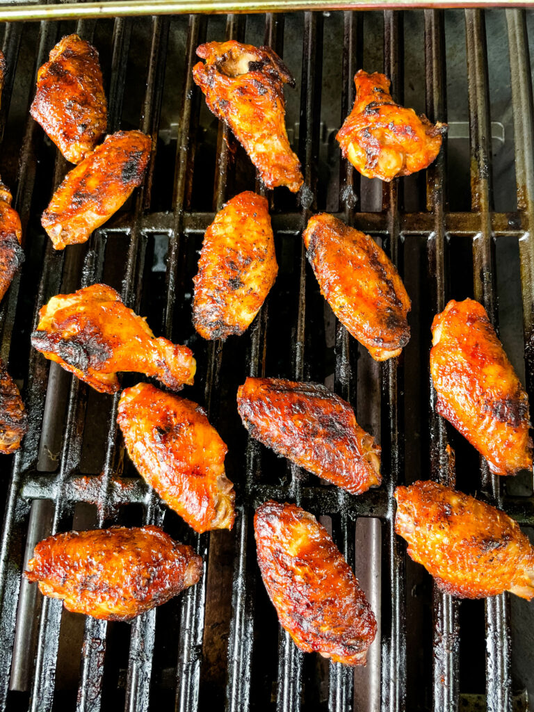 chicken wings on a grill