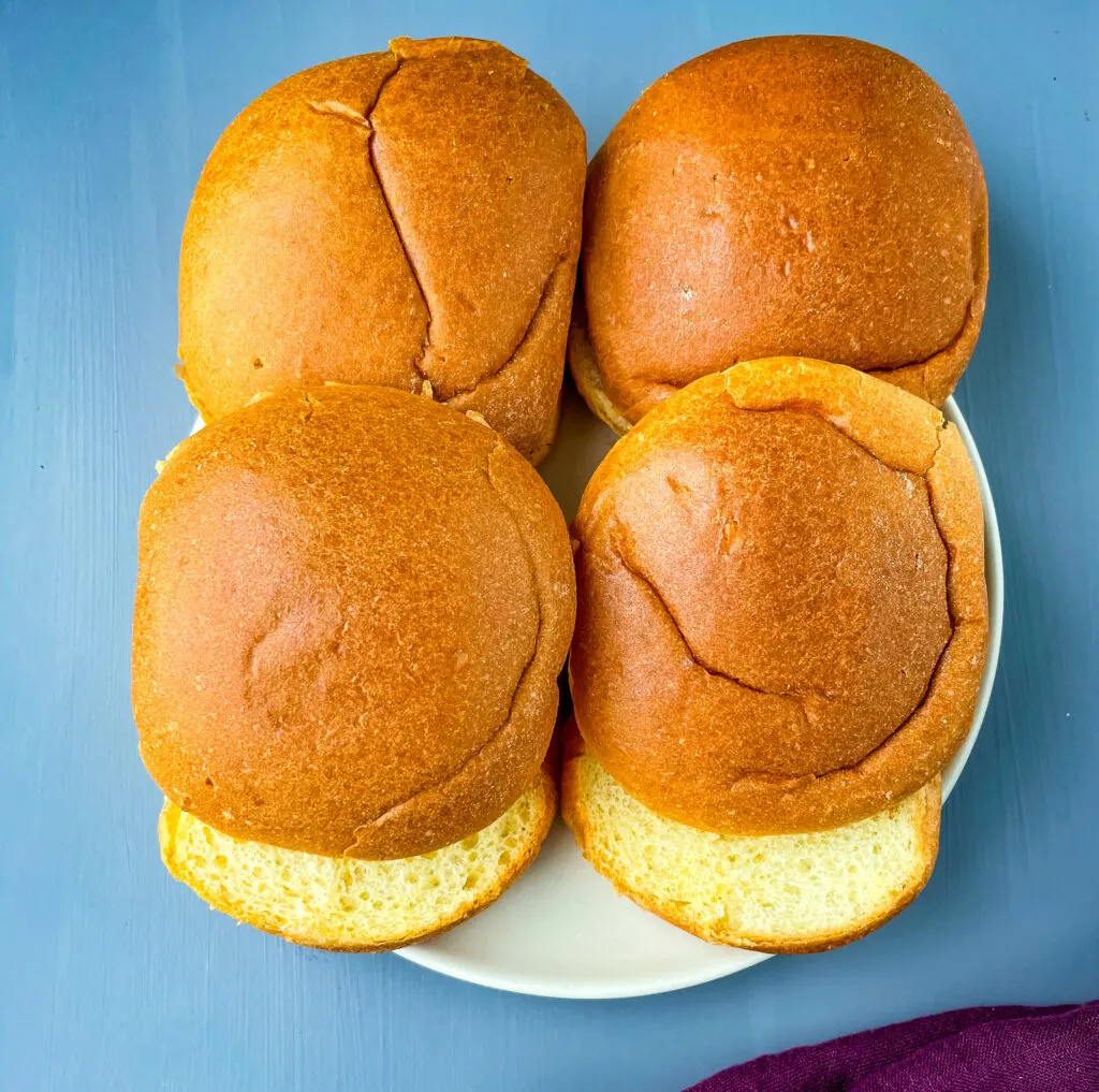 brioche buns on a plate