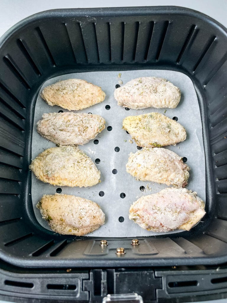 raw ranch chicken wings in air fryer