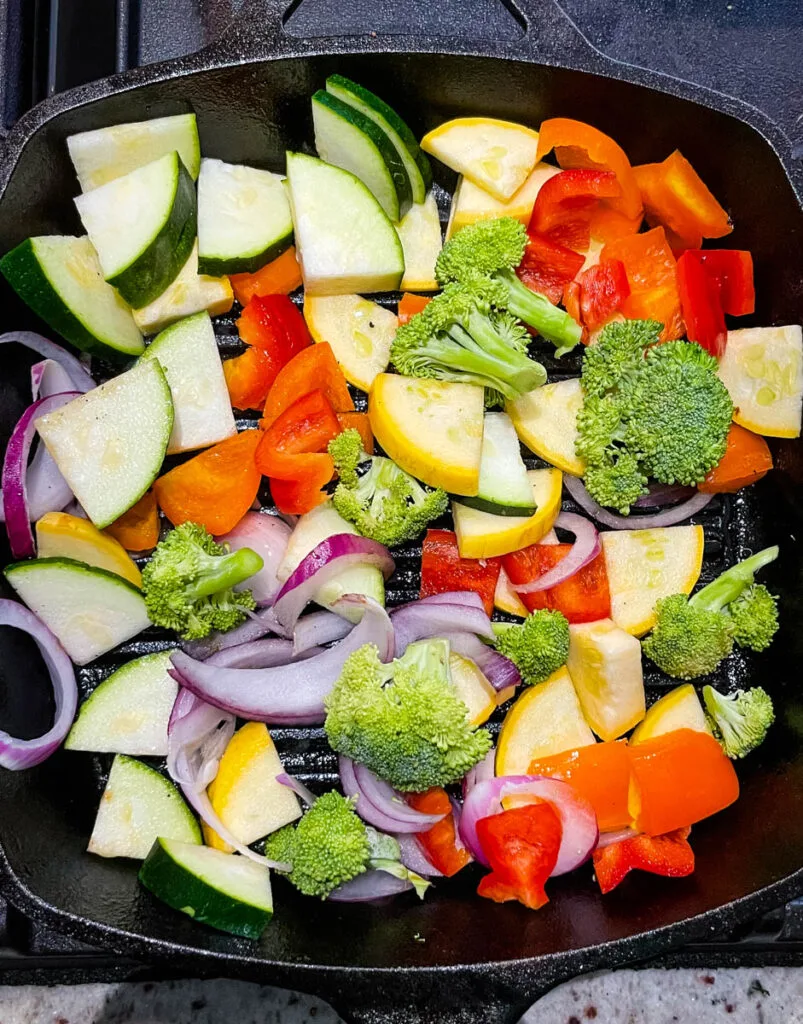 vegetables on a grill