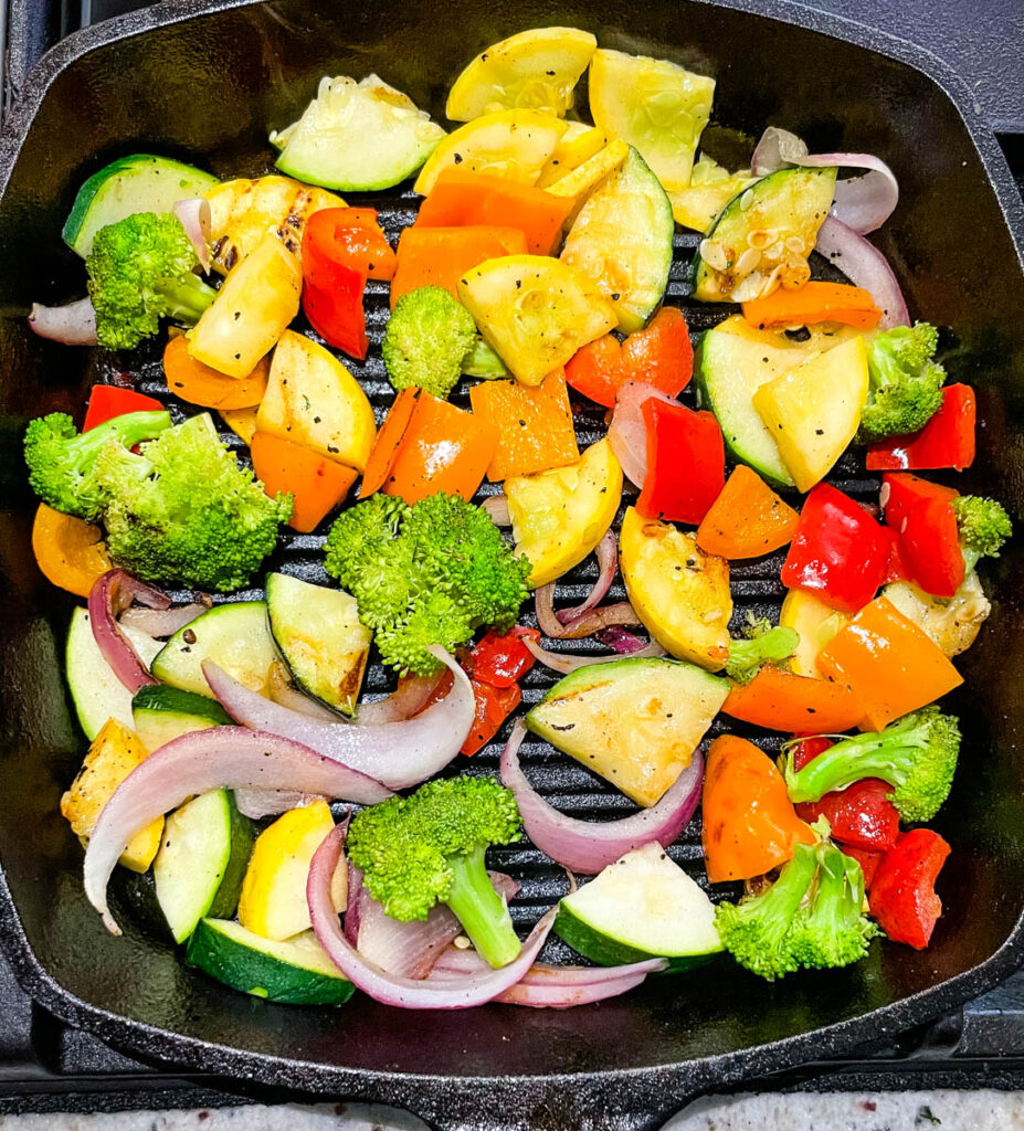 vegetables on a grill