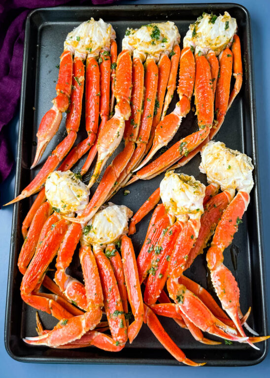 Baked Crab Legs with Garlic Butter + {VIDEO}