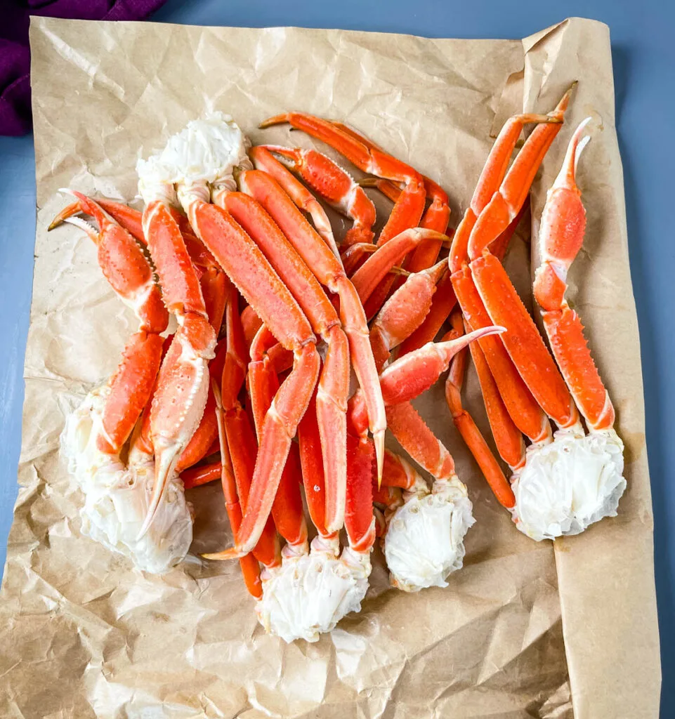 snow crab legs on a flat surface