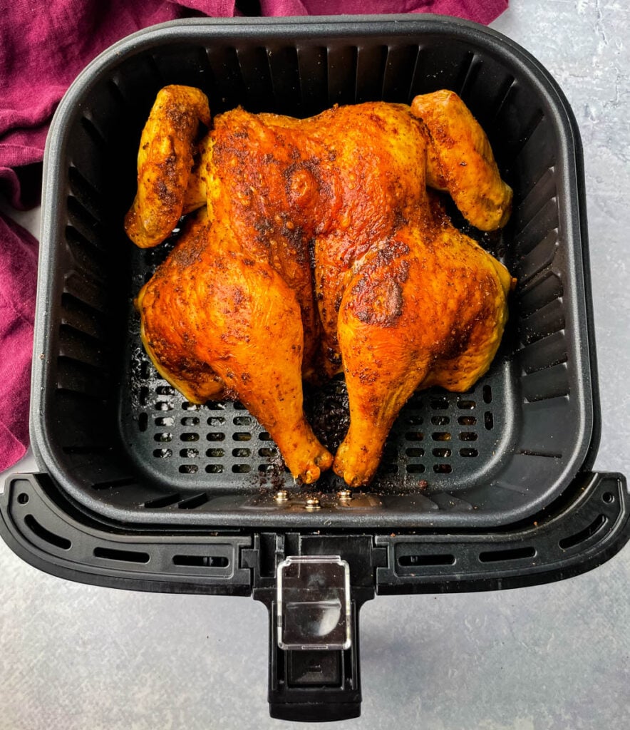 Air fryer Spatchcock Chicken - Moist and Crispy! - Modern Food Stories