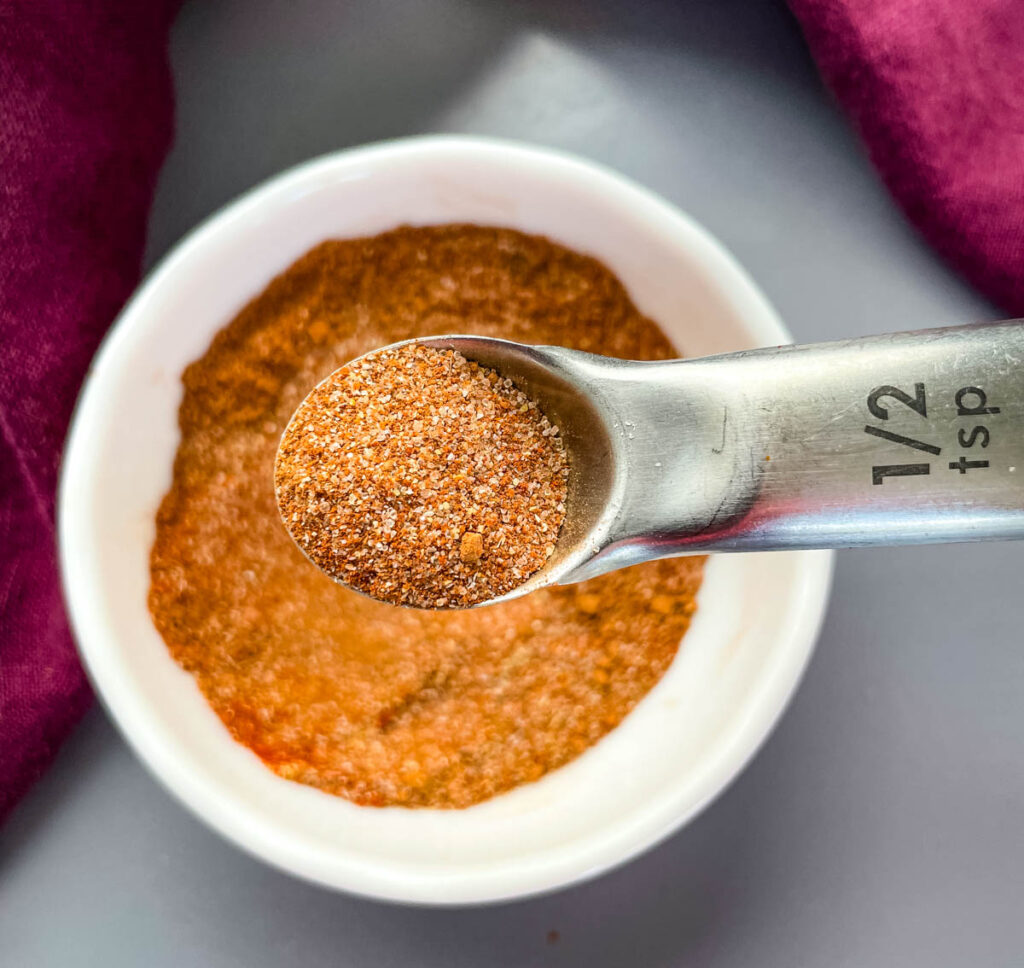 homemade steak seasoning and rub in a white bowl