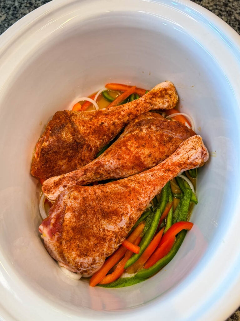 two slow cooker crockpot turkey legs