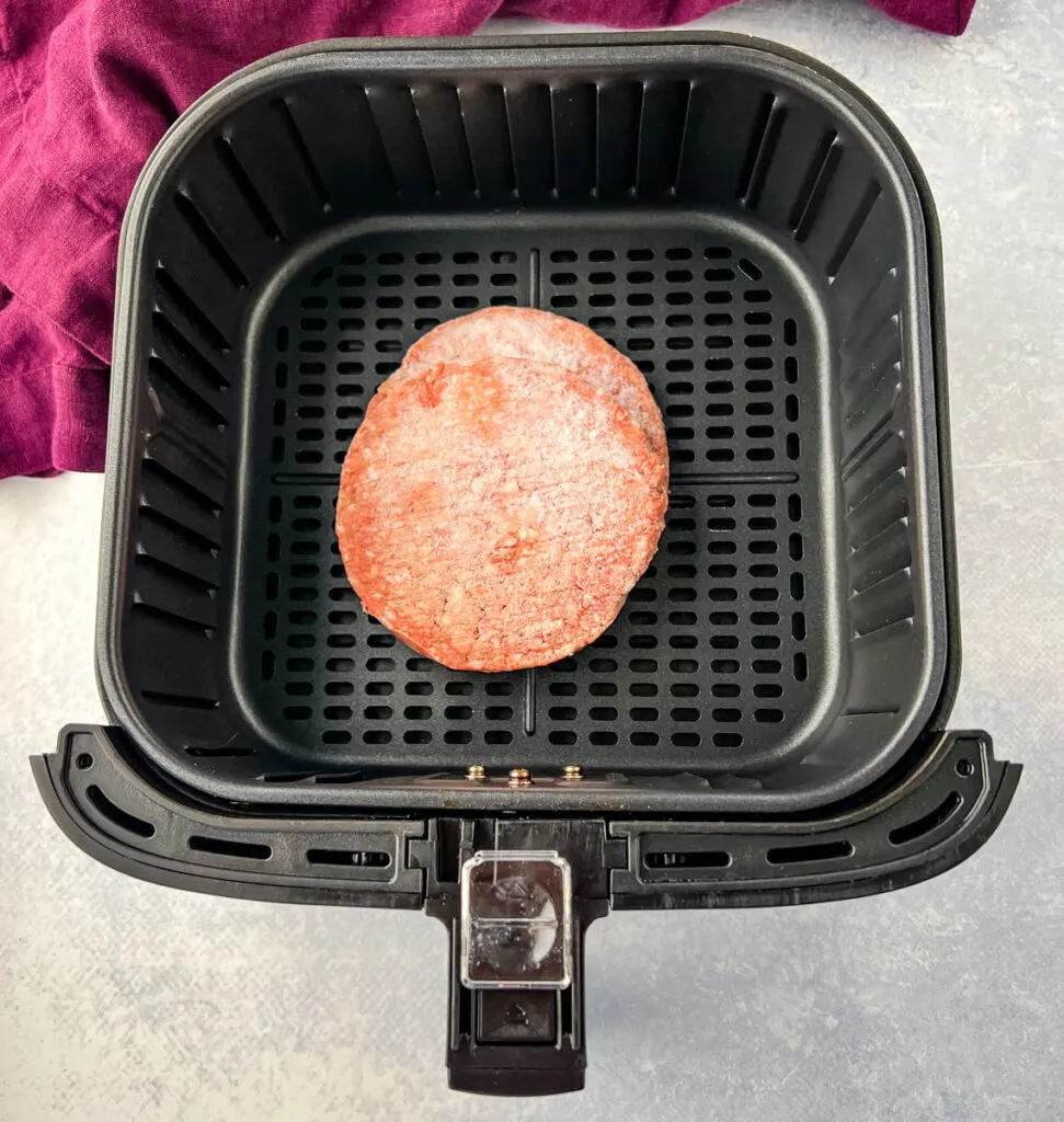 frozen burgers in an air fryer