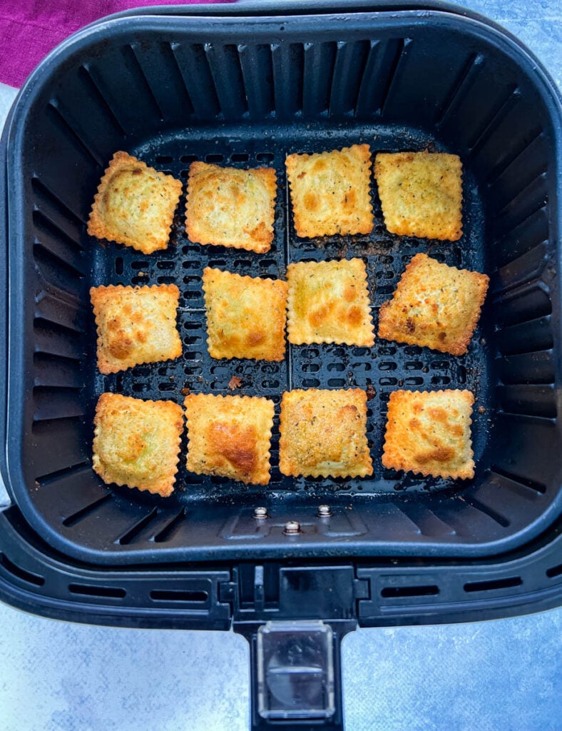 toasted fried ravioli in air fryer