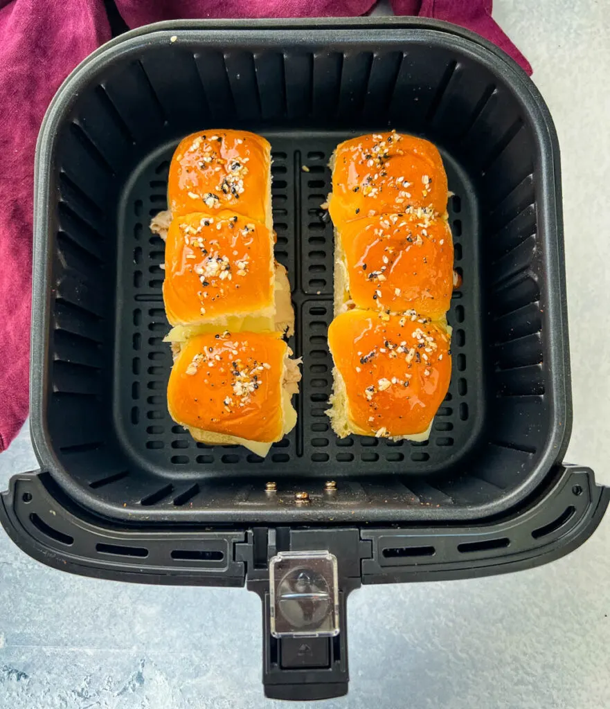 turkey cheese sliders in the air fryer