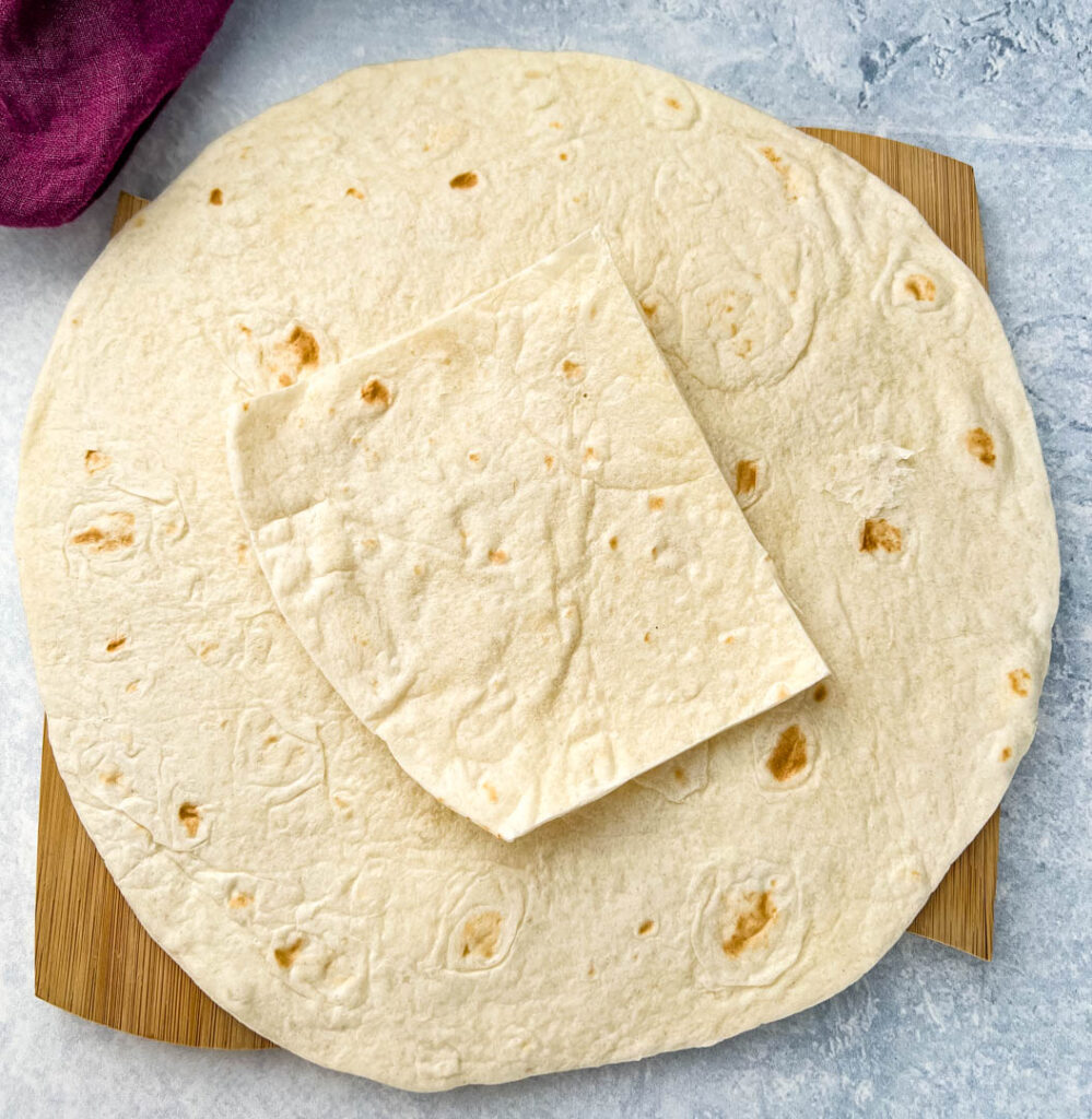 tortilla on a flat surface