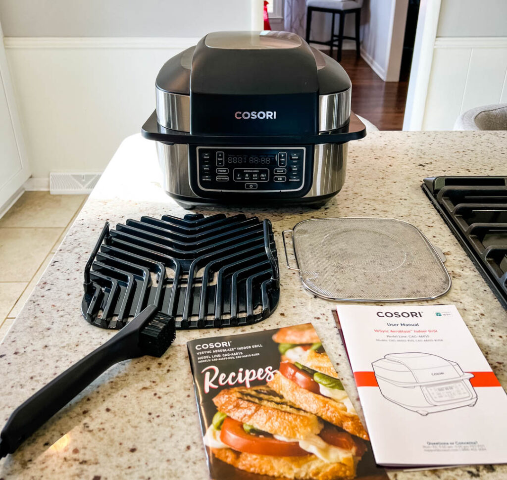 cosori aeroblaze indoor grill on a kitchen counter