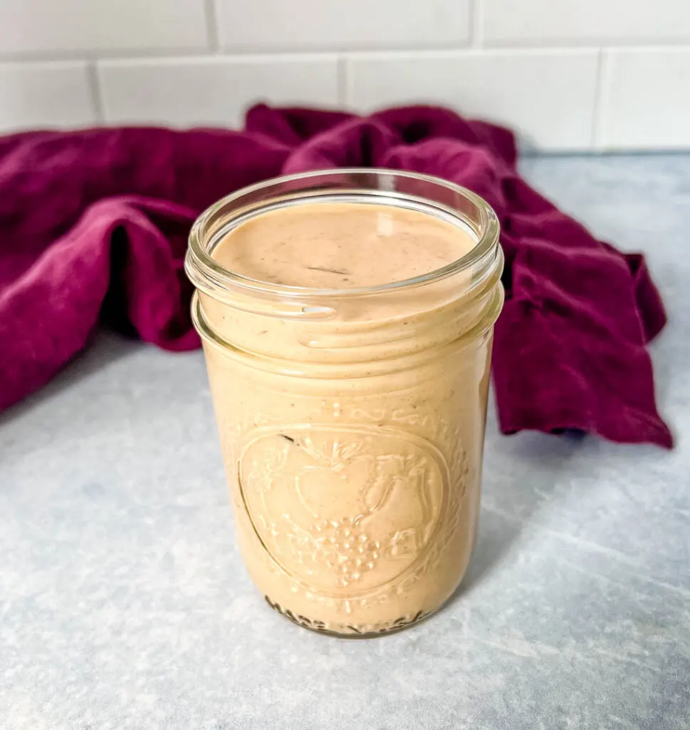 southwest salad dressing in a glass jar