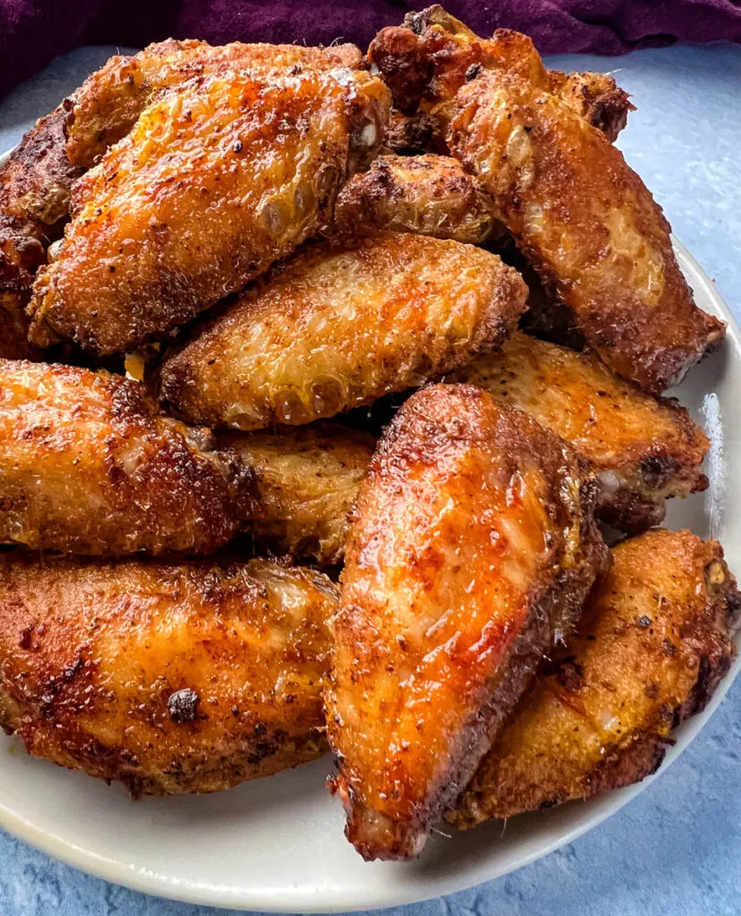 dry rub chicken wings on a plate