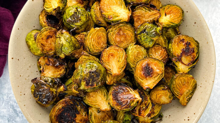 garlic brussels sprouts in a bowl