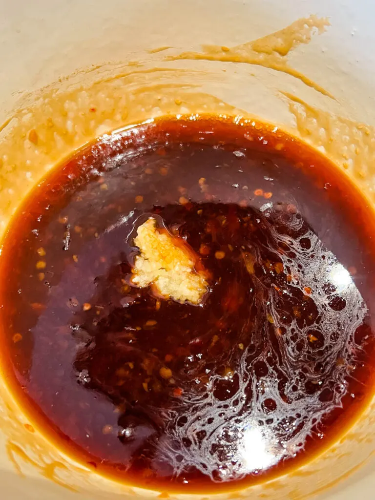sweet chili sauce in a pot