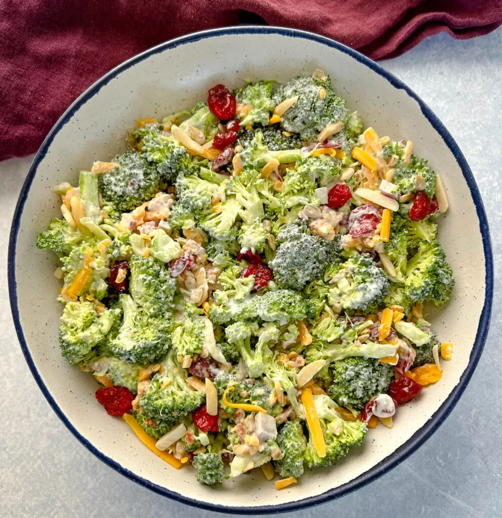 Easy Broccoli Salad with Bacon and Cheese + {VIDEO}