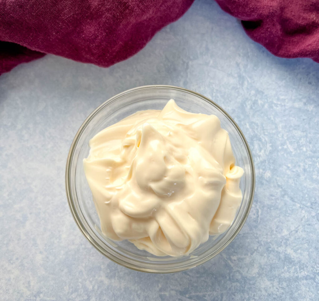 mayo in a glass bowl